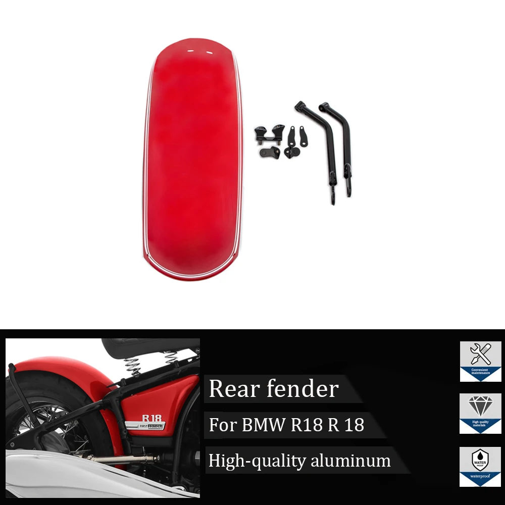 

Для BMW R18 R 18 2020 2021 2022 2023 мотоциклетные Брызговики, высококачественные металлические задние брызговики RockBob, пылезащитный чехол, задние брызговики