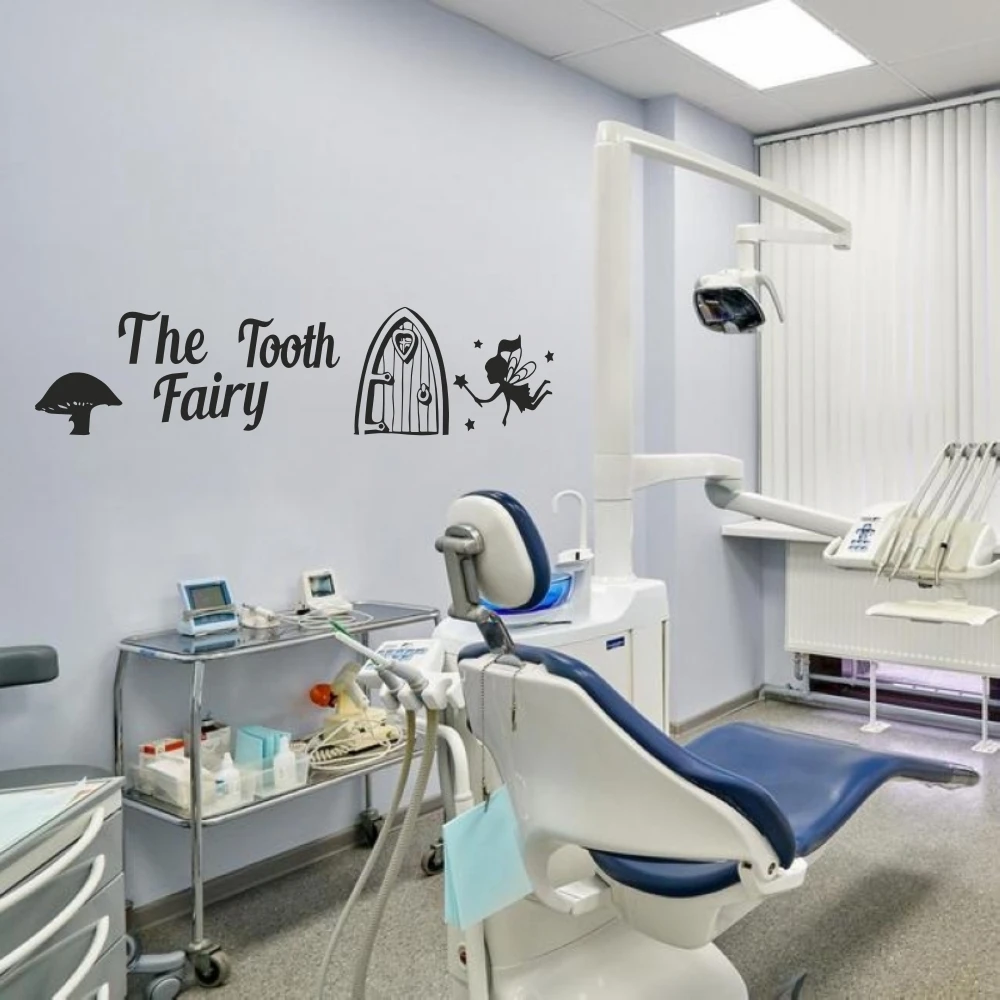 Dental Clinic Dentistry Wall Decal Bathroom Poster Vinyl Pegatina Decor Mural The Tooth Fairy Sticker