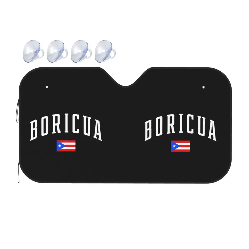 Boricua Puerto Rico  Flag Summer Umbrella Car Insulation Umbrella Window Umbrella Front Windshield Retractable Car Universal