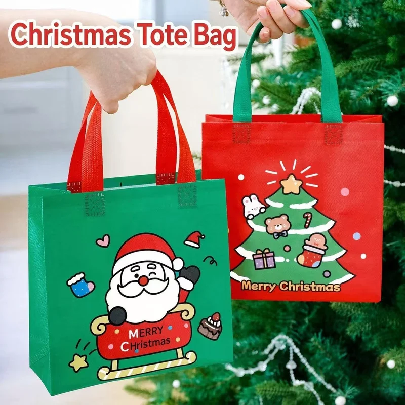 Christmas gift bag foreign trade cross border high aesthetic non woven Christmas gift packaging bag Student stationery