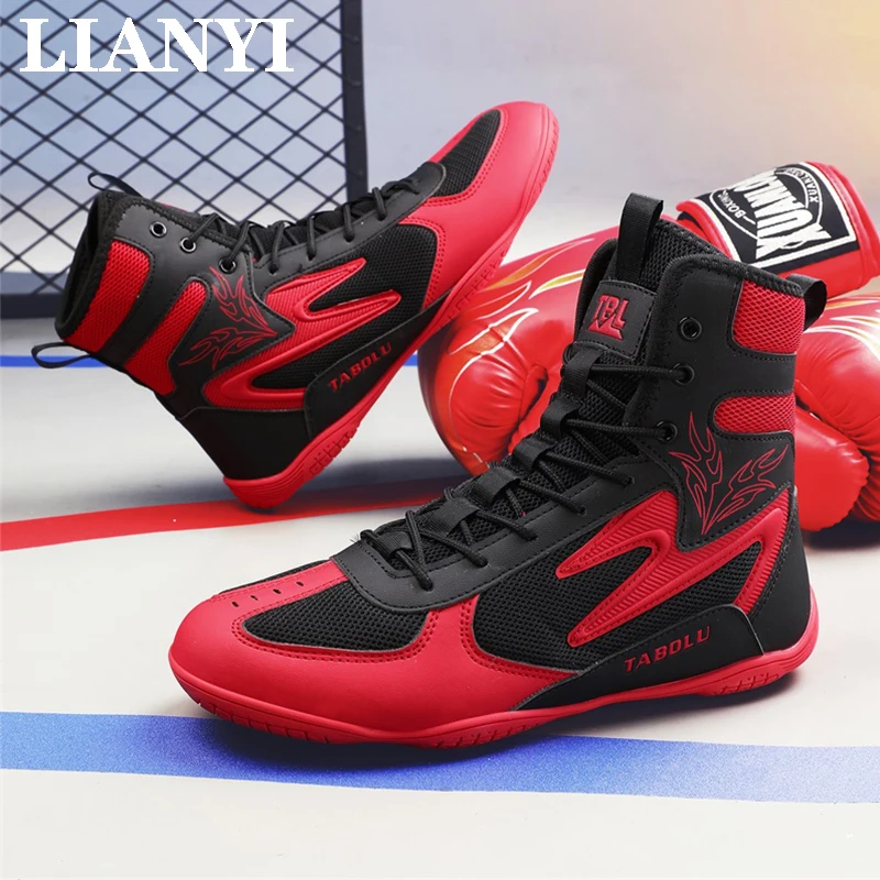 

LIANYI боксерская обувь, профессиональные мужские и женские борцовские ботинки для тяжелой атлетики, пара нескользящих мужских дышащих борцовских ботинок