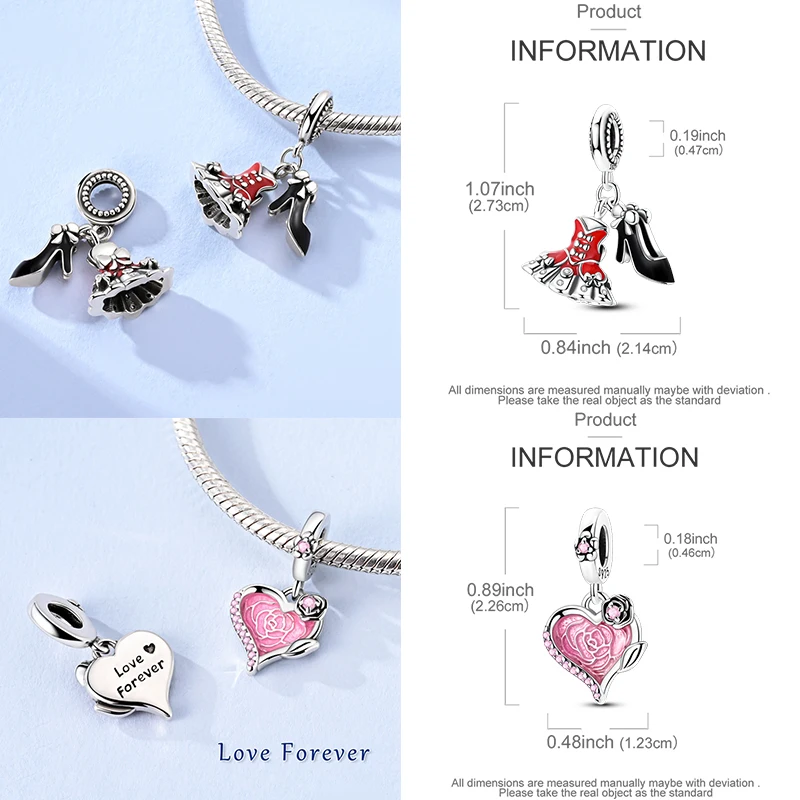 925 Sterling Silber Charm-Perlen Katze Mond Pfote Schmetterling Kreuz Sternennacht Krippenmotiv DIY Armband Halskette Geschenk für Frauen Mädchen – Detail 14