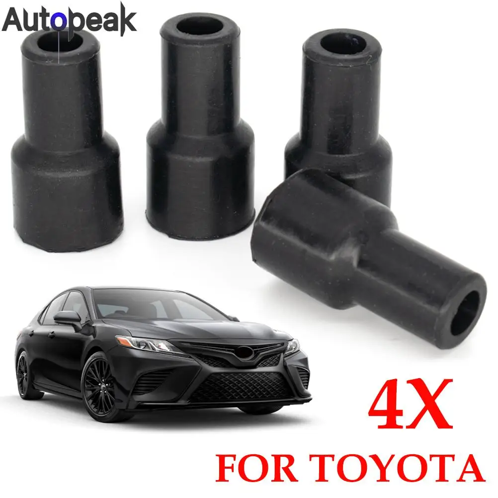 4pcs Car Ignition Coil Cap Spark Plug Caps Tip Cover Rubber 90919-11009 For Toyota Yaris Vios Camry Corolla Prius Sienta