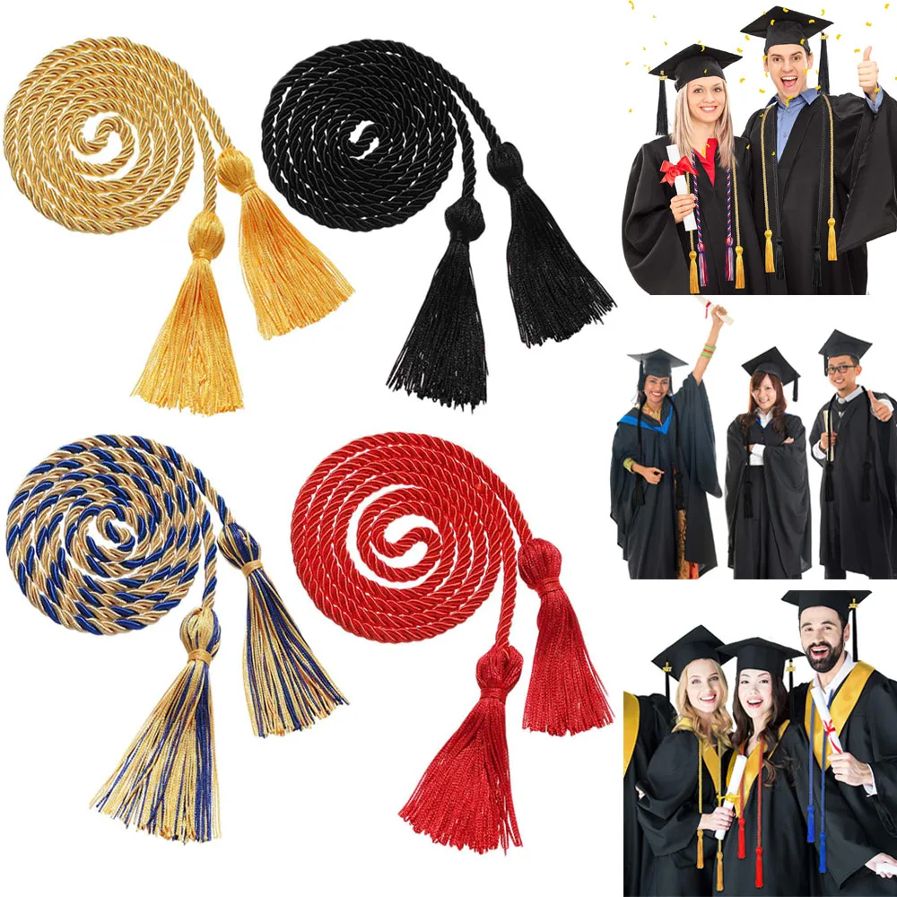

Students Celebration Photo Props Polyester Party Supplies Yarn Honor Cord Bachelor Gown Graduation Honor Cords Tassels Cord