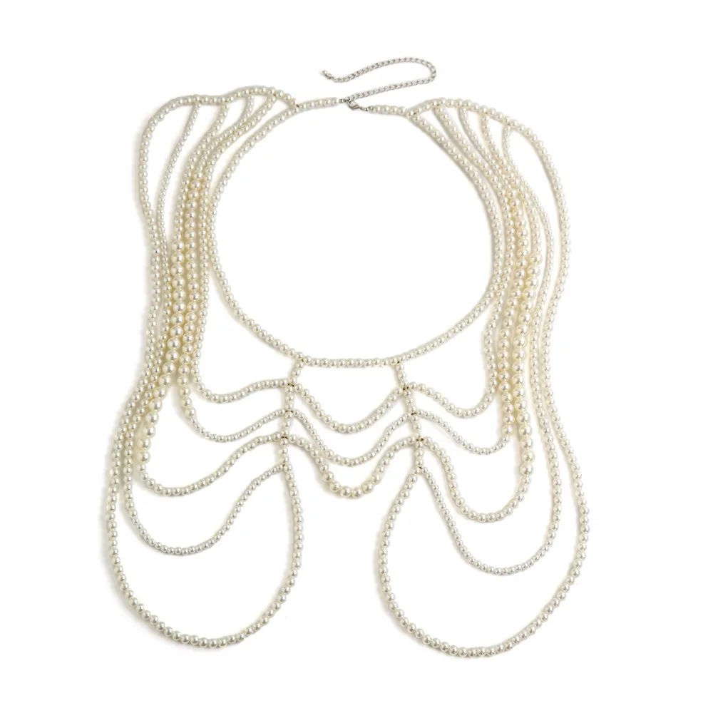 

Индивидуальная роскошная поясная цепочка из бисера в стиле панк, многослойная цепочка на плечо, декор для платья, женская цепочка для тела, женская