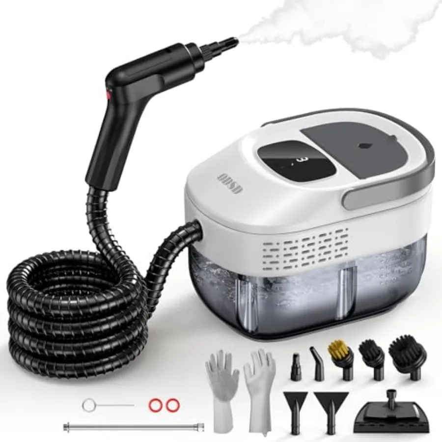 Handheld Steam Cleaner for Home and Car Cleaning with 3-Level Adjustable Steam 15-Second Rapid Heat-Up 1.6L Large Water Tank Id