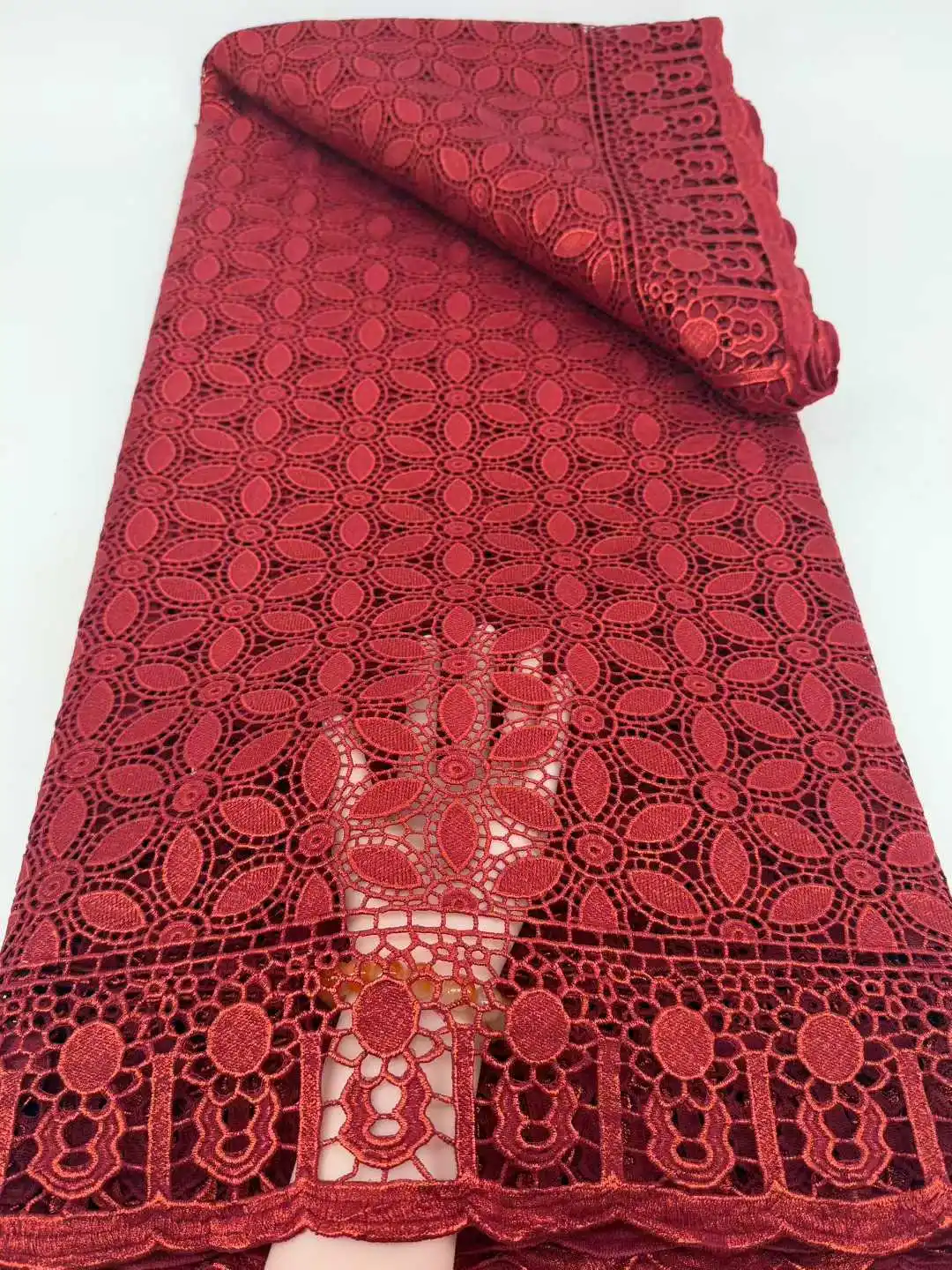 

5 Yards African Guipure Cord Lace Fabric Latest 2026 Nigerian Water Soluble Lace for Women Party Dresses Hot Sale