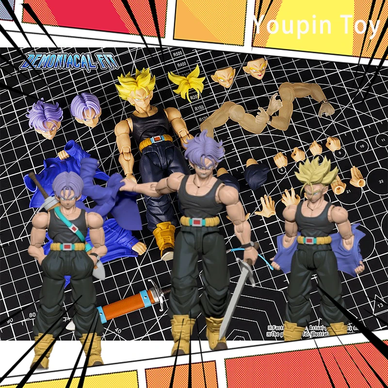 

New Demoniacal Fit Trunks Dragon Ball Trunks Action Figure Shf The Coming One Free The Future Anime Figurine Collectible Toy