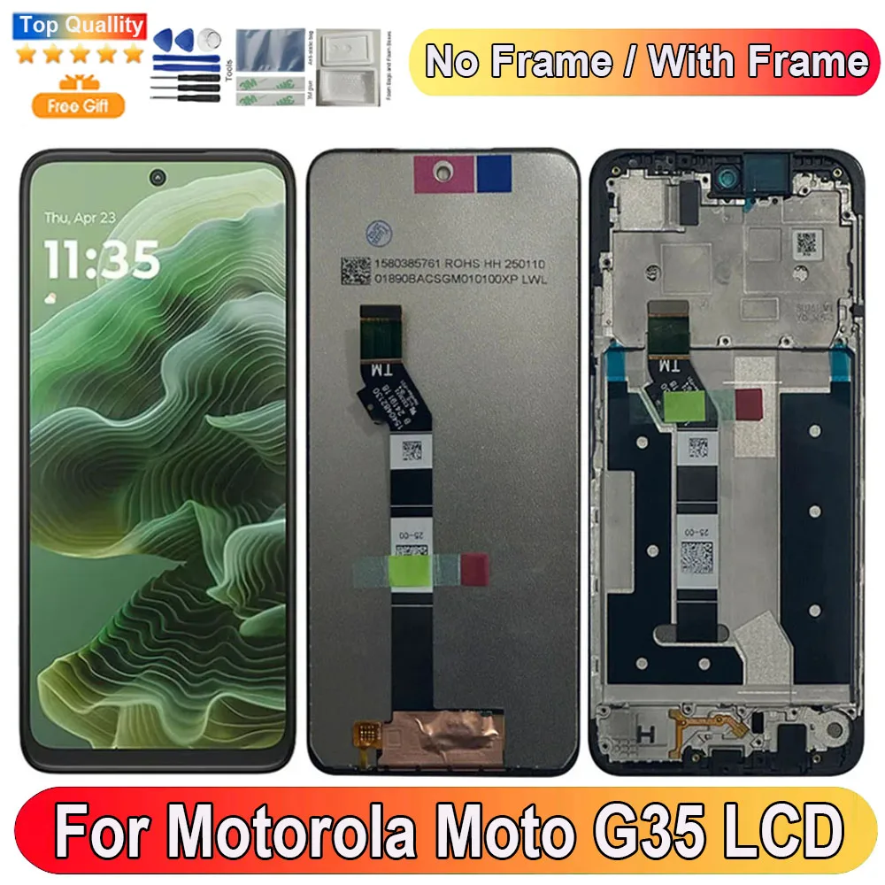 

6.72''For Motorola Moto G35 LCD Display Screen Touch Panel Digitizer Replacement Parts For Motorola Moto G35 Screen With Frame
