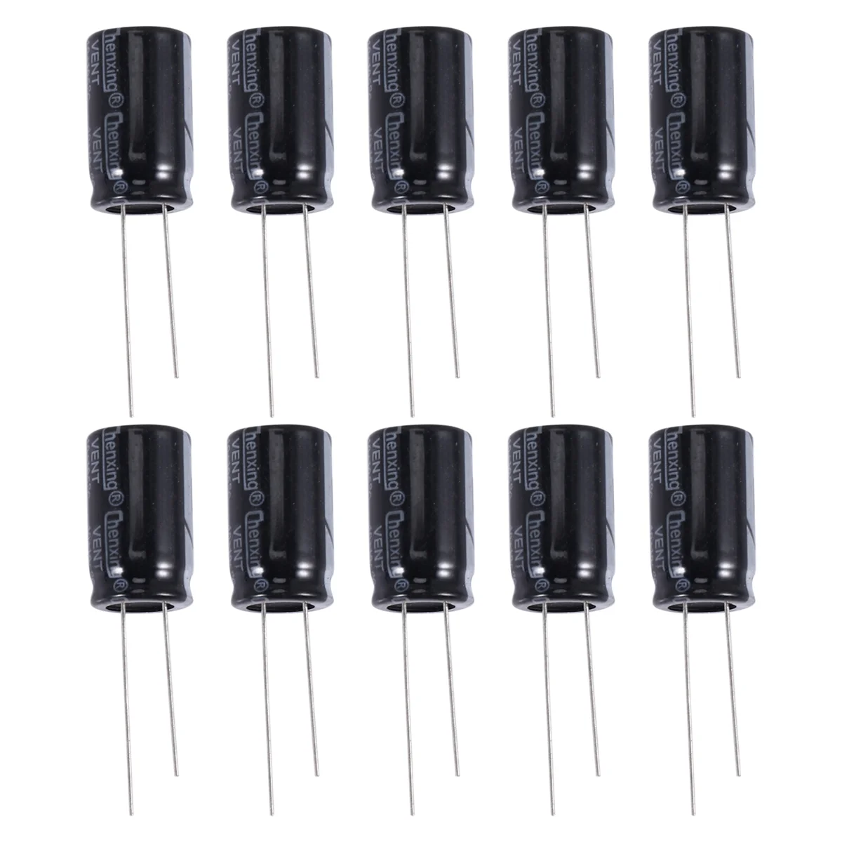 10 Pcs 22uF 400V 105C Radial Electrolytic Capacitors Black 13mm x 21mm