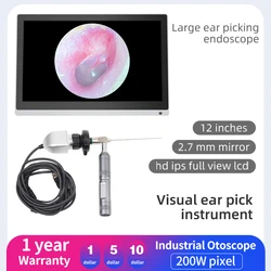 Endoscopio ENT de ultra alta definición, JT-SH500, diámetro de 2,7mm ENT, pantalla de alta definición de 12 pulgadas, cámara óptica, linterna