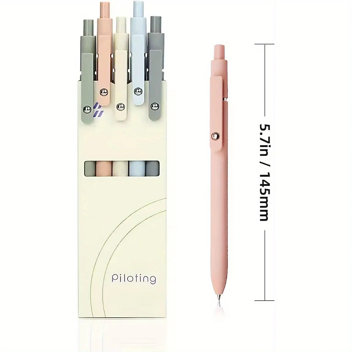 5 قطع من أقلام جل موراندي، قلم حبر أسود 0.5 مم، طرف CS غير لامع للكتابة سلسلة راقية لتدوين الملاحظات اليومية #2