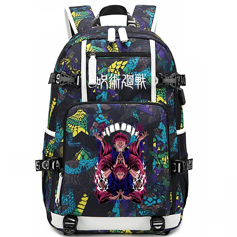 Jujutsu Kaisen mochila escolar estampada para estudiantes, bolsa de viaje de gran capacidad, regalo escolar para niños