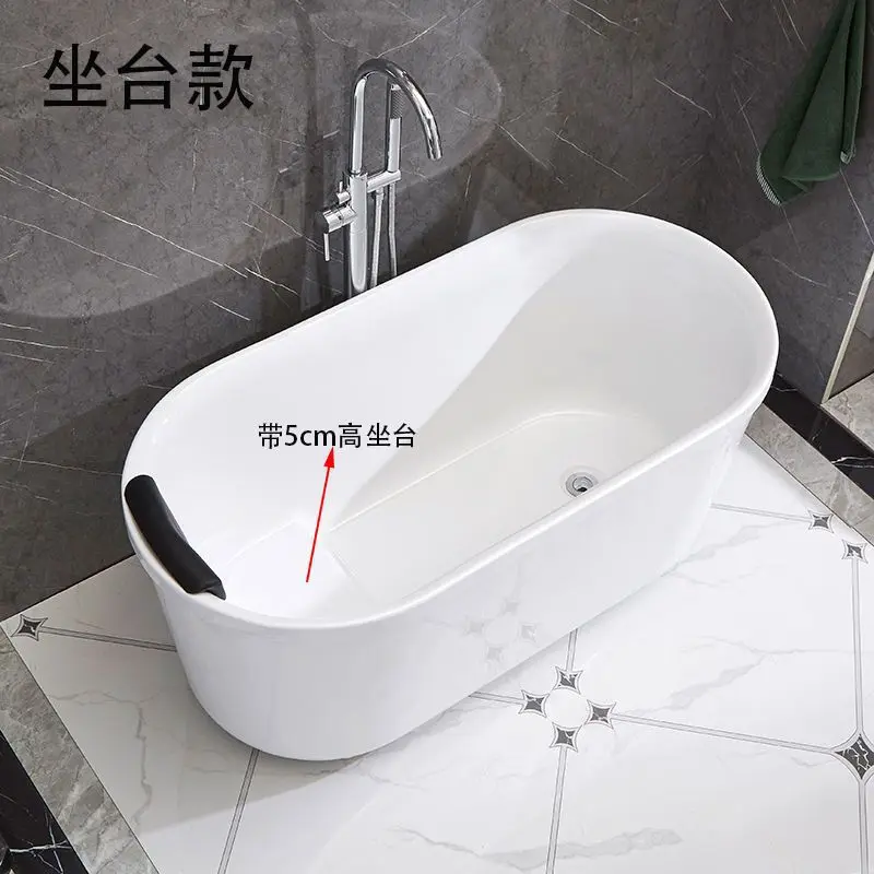Household Adult Acrylic Free Installation Color Double Layer Insulation Freestanding Spa Bathtub