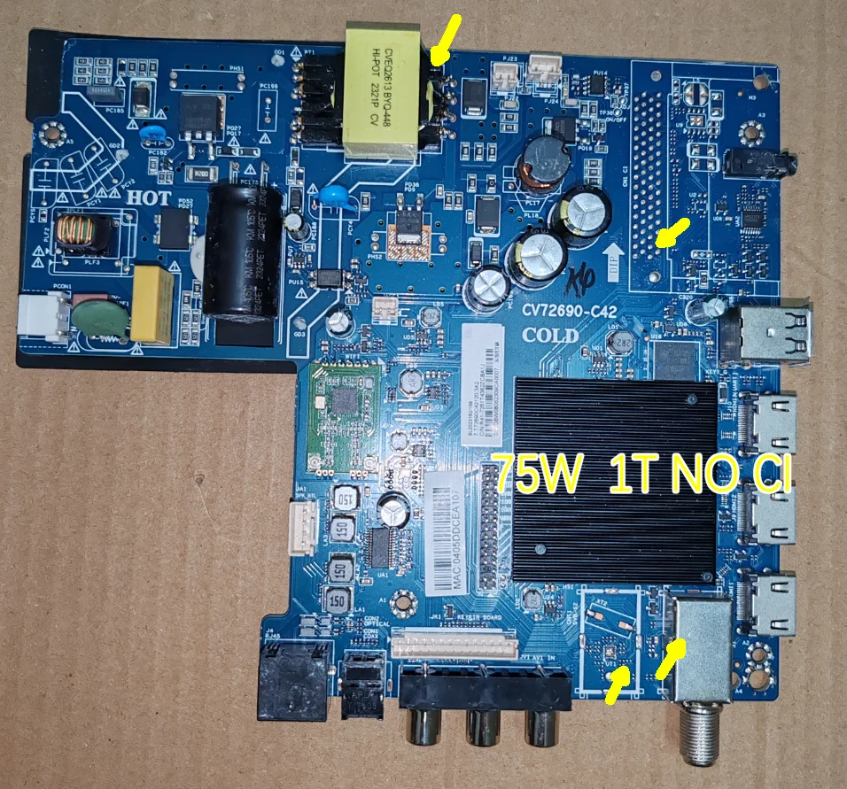 

CV72690-C42 Smart network WiFi TV motherboard, physical photo, tested three different interfaces, verified photos