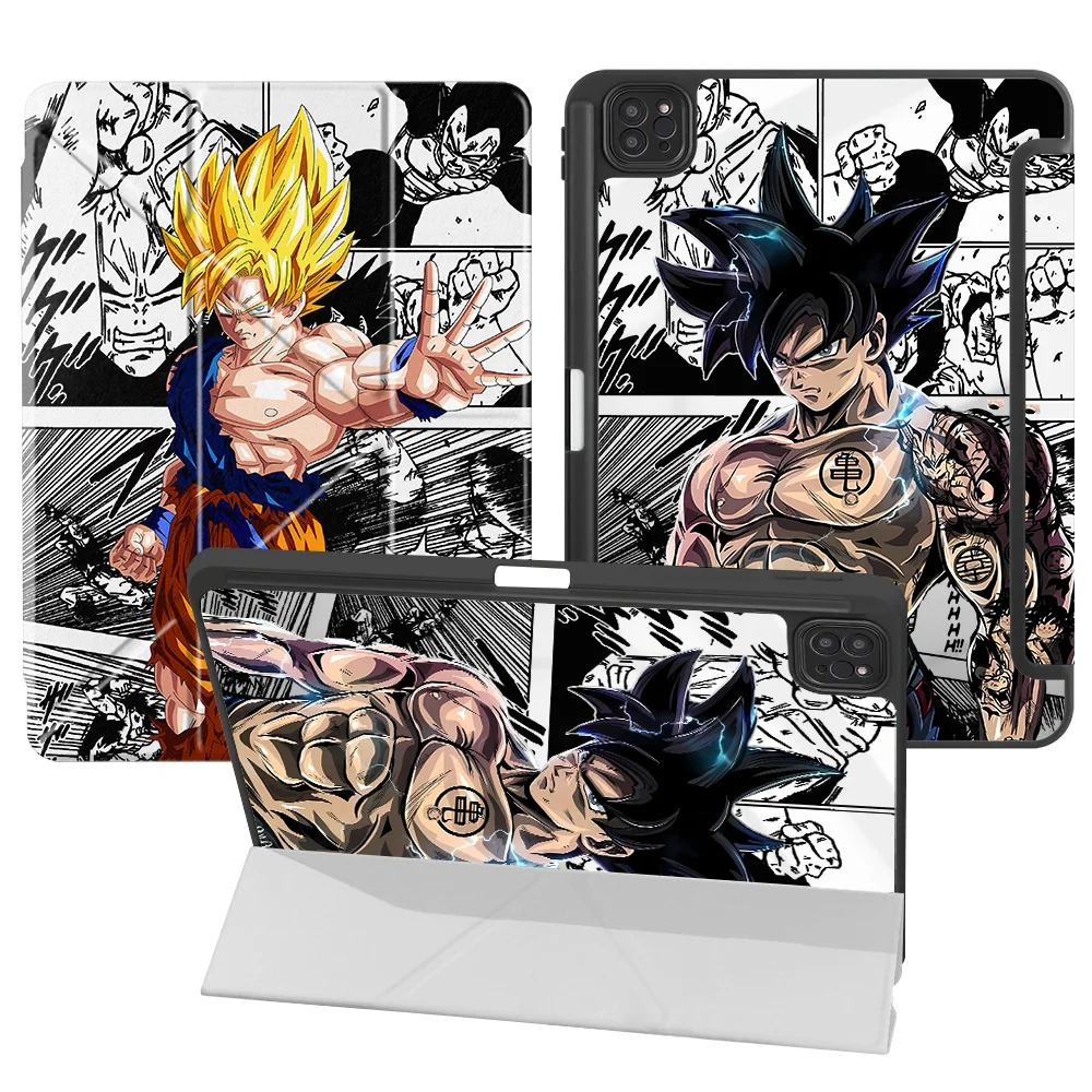 With Pen Slot Cover Tablet Case For iPad Air 8 M2 M3 3 10th Gen 9th Mini 7 6 5 12th Pro M4 13 2025 2026 11th Dragon Balls Cute