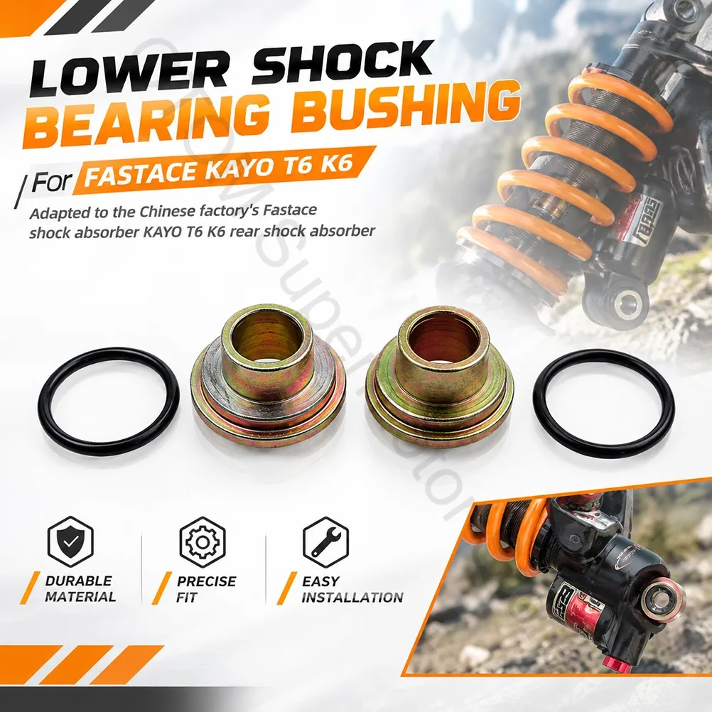 For FASTACE KAYO T6 K6 Motorcycle Rear Shock Absorber Lower Bearing Bushing Fisheye Rod End Bushings Accessories Repair Part