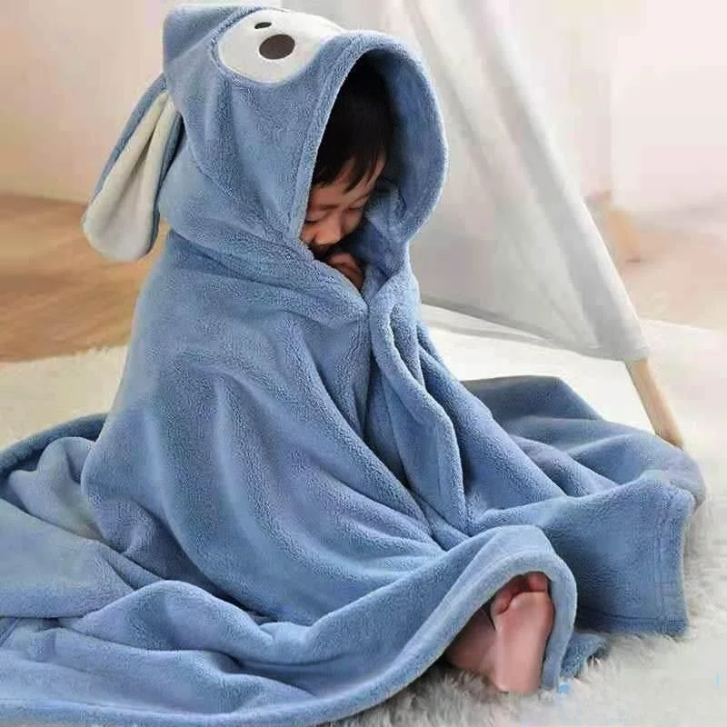 

Ultra Soft Absorbent Thiened Cotton Bath Towel with Hood for Babies And Children New 2025 Winter Collection Non-Slip Towel