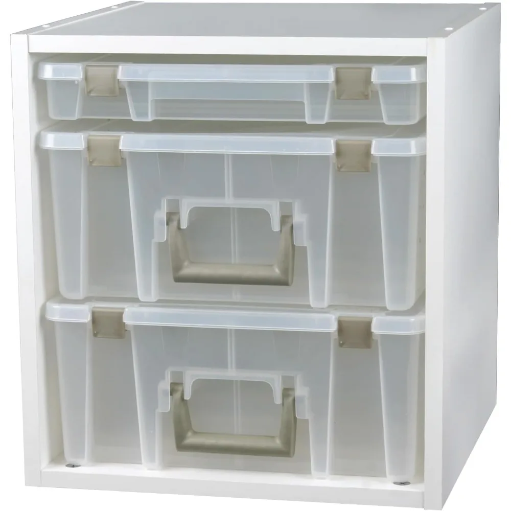 

6855SC Super Satchel Cube - 15.5 x 16.75 x 15.625 in. Arts and Crafts Supply Storage with Pre-Drilled Holes, 6 Rail Set