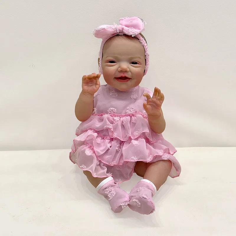 

20inch 50Cm Full Vinyl Body Girl Doll Charlie with Pink Dress Cute Baby Doll Kids Gifts