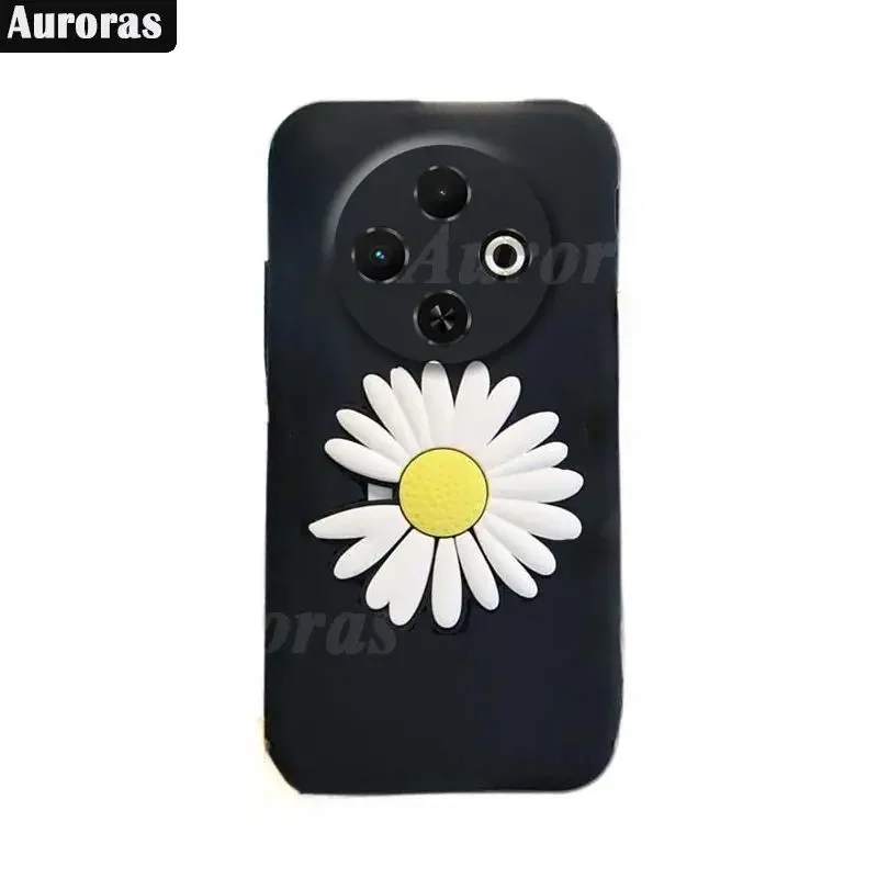 For Tecno Spark 30C 30 Case With Chrysanthemum Holder Silicone Soft Shockproof Shell For Tecno Spark 30Pro c30 pro30 Cover Funda