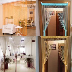 Curtains For Living Room 50CMX200CM Thread Curtain For Living Room Door Wall Window Panel Room Divider Decorative Tassel Curtain