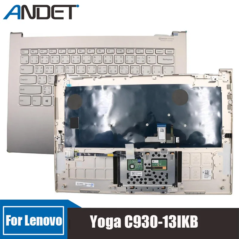 

New Original For Lenovo Yoga C930-13IKB Chinese With Touchpad And Backlight Laptop Palmrest Upper Case Keyboard Bezel 5CB0S72648