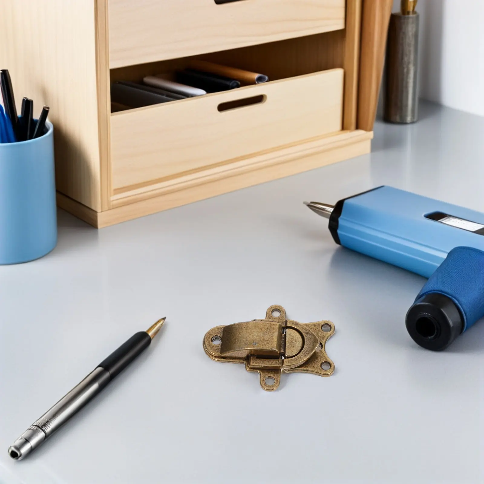 2Pcs Retro Metal Box Latch Duckbilled Toggle Clasp for Wooden Case Jewelry Box Toolbox Cabinet Steamer Trunk Guitar Case