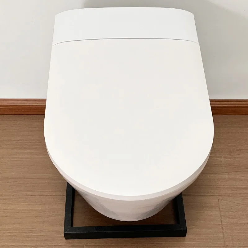 โถสุขภัณฑ์ติดผนังอัจฉริยะพร้อมฝาเปิดอัตโนมัติ เซ็นเซอร์ตรวจจับการนั่ง รีโมทคอนโทรล ระบบทำความร้อน แผ่นโฟมในตัว ทรงยาว ไม่ใช้น้ำ