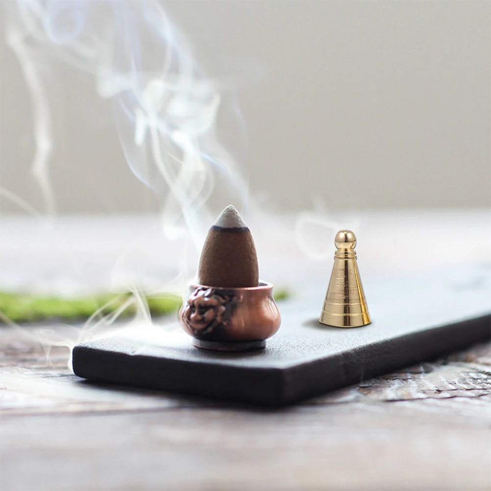 

4 Pcs Incense Mould DIY Cone Tool Kit Copper Material Lightweight Portable Shaped Cone Design Long Term Use