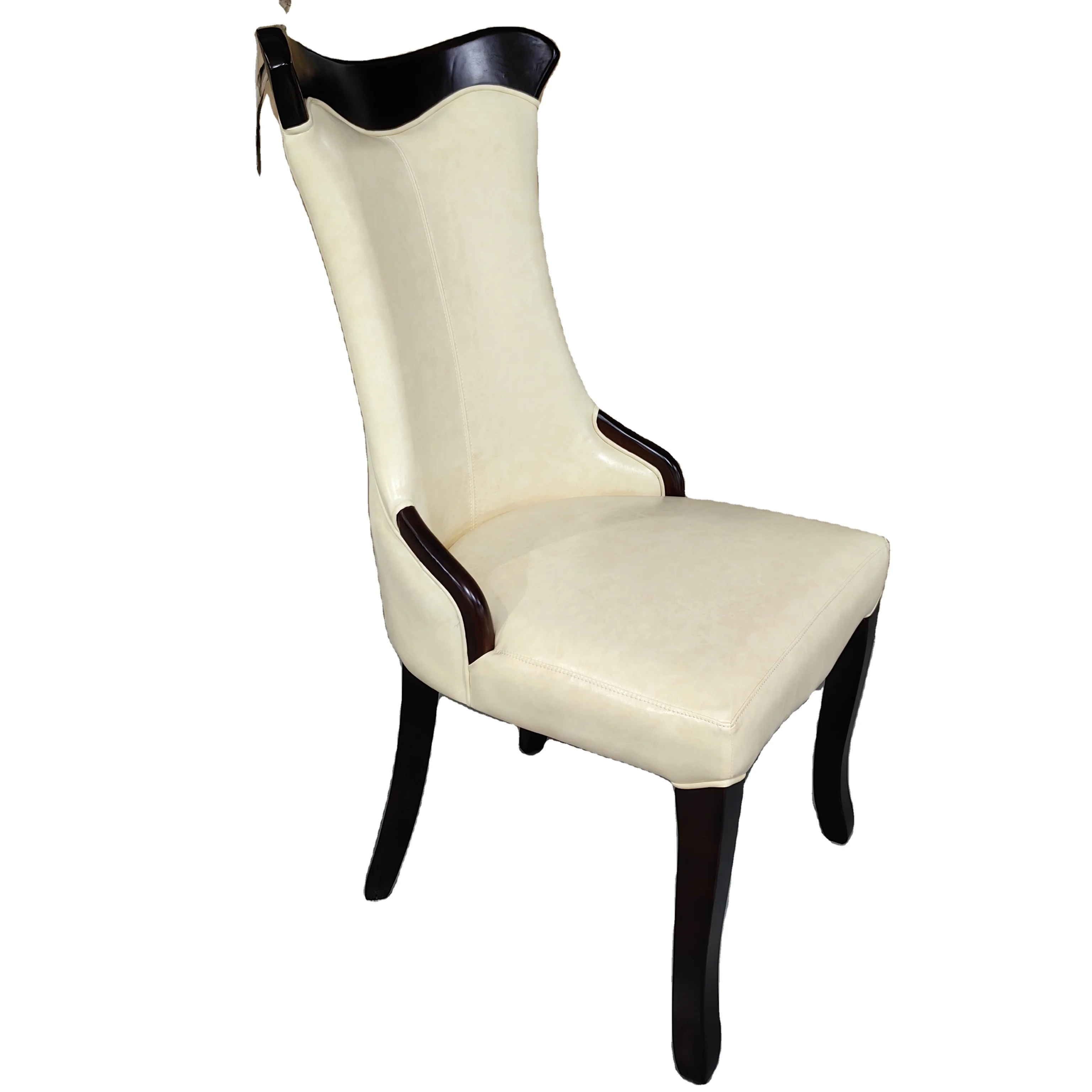 

#High Back Fabric Furniture Dining Chair Household Modern Simple Light Luxury Senior Sense Dining Table and Chairs Furniture
