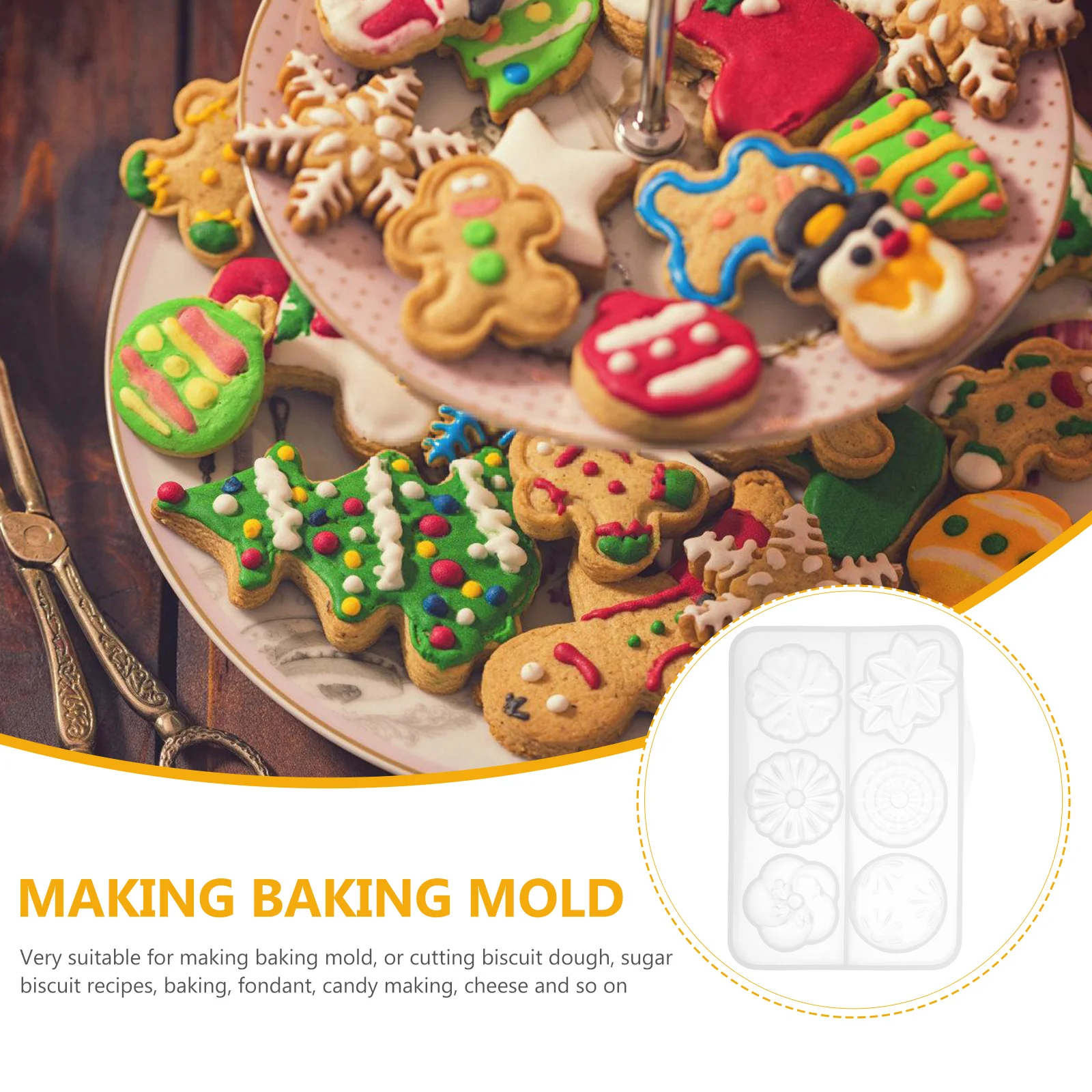 

Silicone Cookie Mold Biscuit Shape Cutter Creative Baking Tool For Cake Fondant Candy Making Kitchen Cooking Reusable Flexible