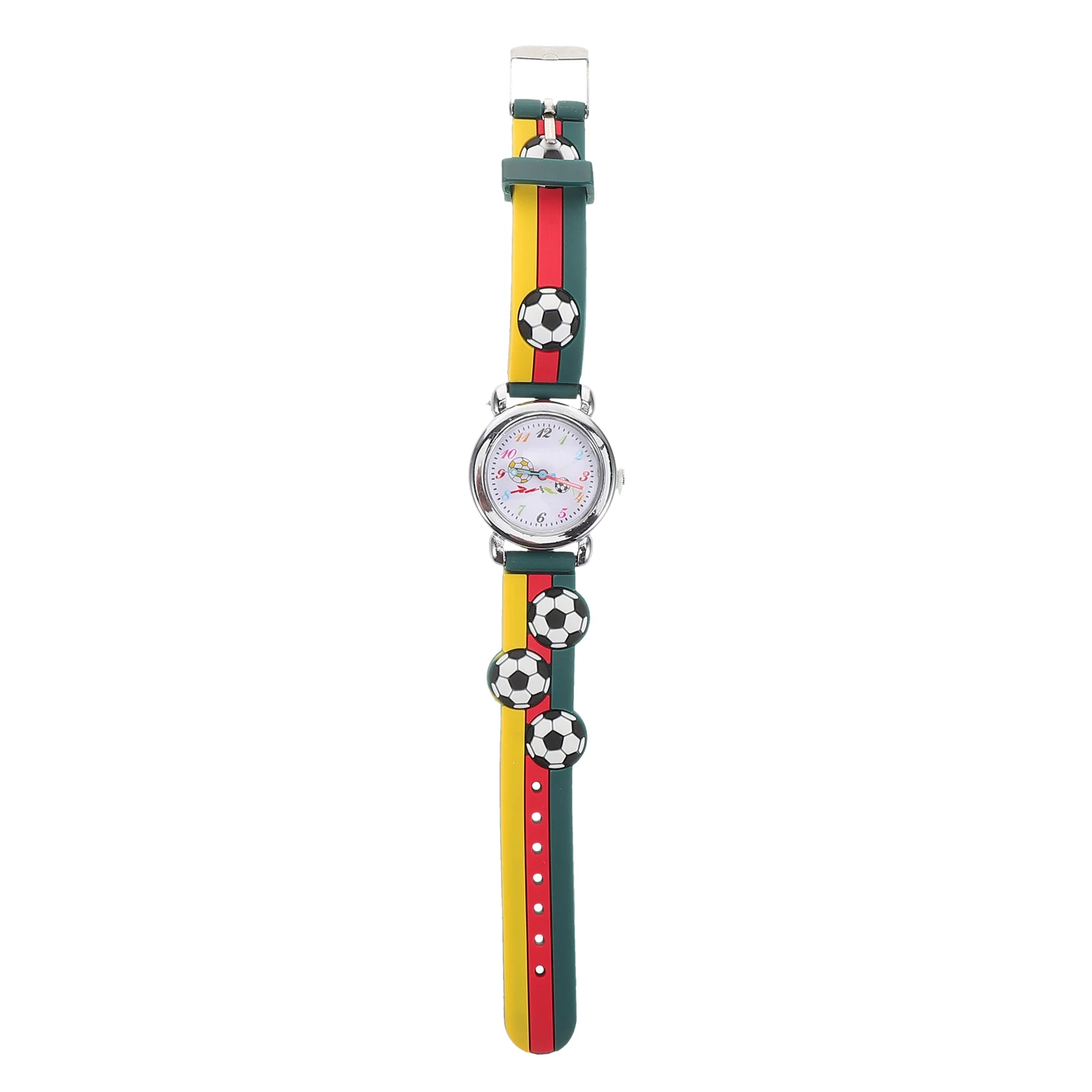 

Cute Cartoon Soccer For 3D Accurate Quartz Durable Wristwatch For School Outdoor Time Teaching