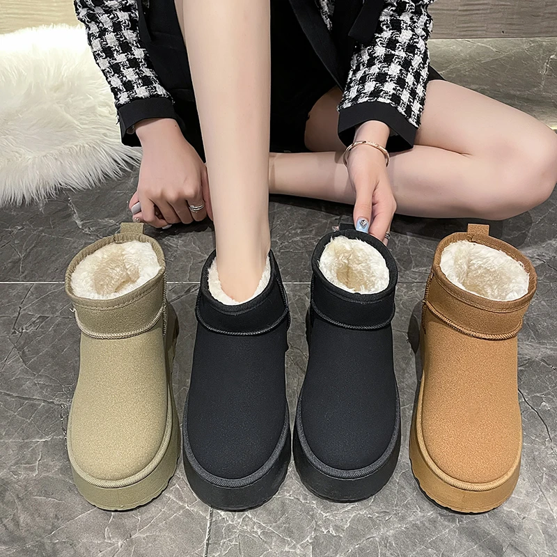 2024 New Classic Thickened Fluff Women\'s Snow Boots Wygodne ciepłe botki damskie Zimowe buty damskie Chunky Botas Mujer