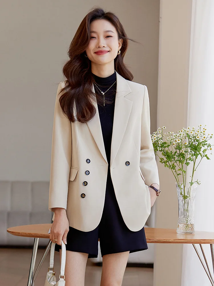 

2024Spring New Small Business Suit Coat Women's Korean-Style Dignified Sense of Design Suit Loose Business Wear Casual Coat