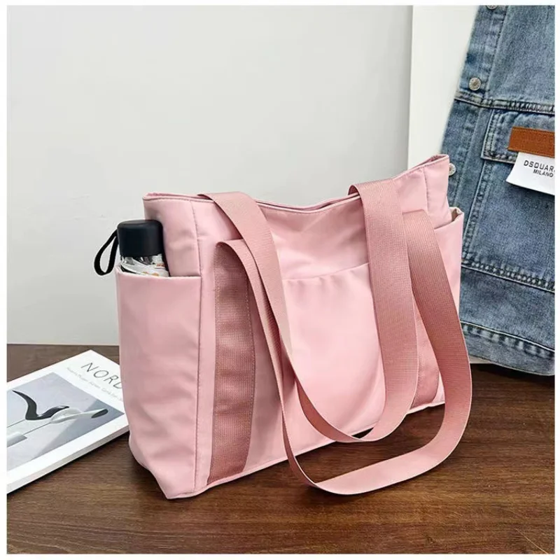 Sac à Main en Nylon de Grande Capacité pour Femme, Fourre-Tout Solide pour Documents, Loisirs Simples, Sortie, Nouvelle Collection 2023