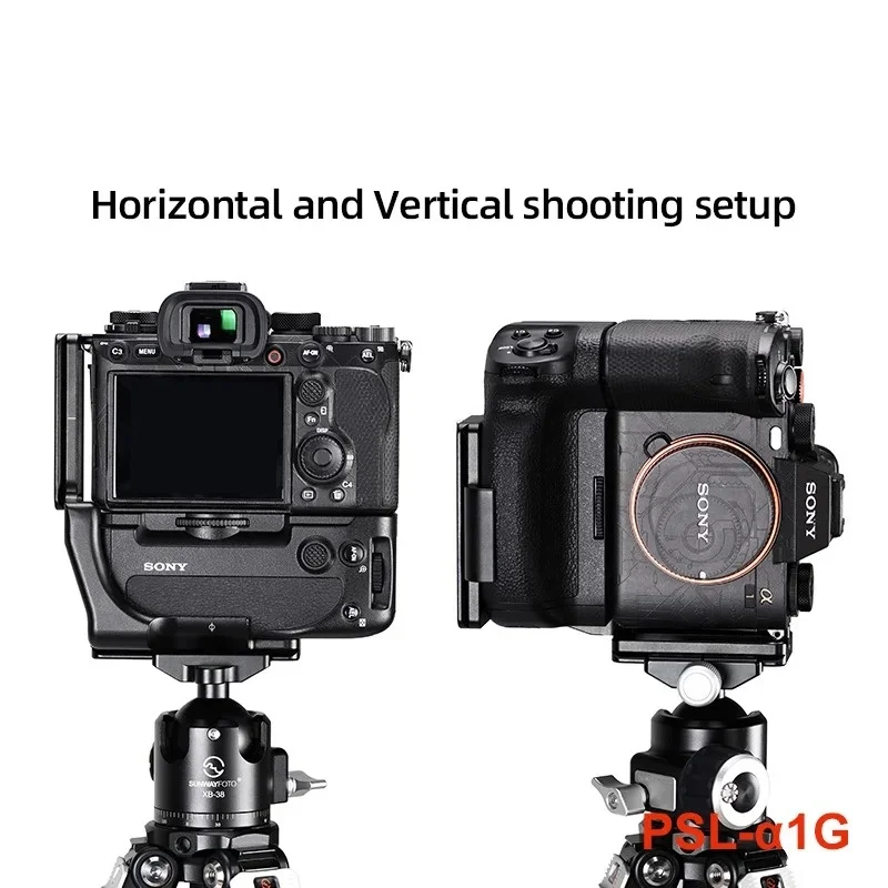 SUNWAYFOTO L Bracket for Sony a1 with Battery Grip VG-C4EM Quick Release Plate Arca Swiss RRS-PSL-a1G