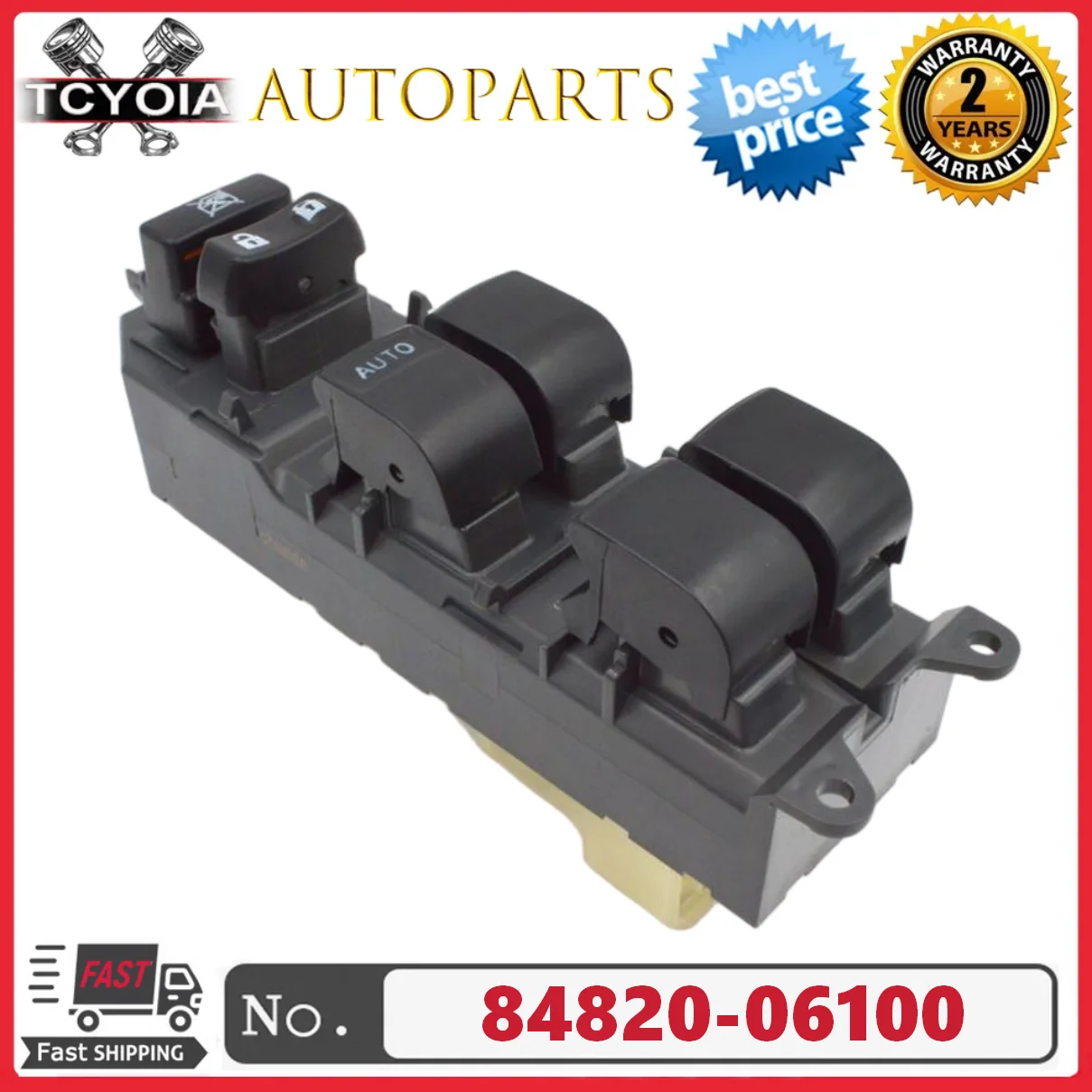 

5pcs Electric Power Window Control Switch 84820-06100 for Toyota Corolla Camry RAV4 Tacoma 2006-2015