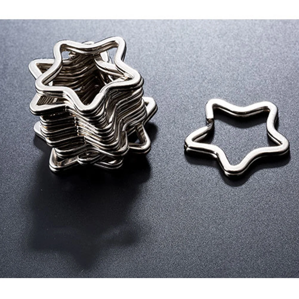 

50Pcs Keychain Connector Ring Premium Material Delicate Workmanship Attractive Key Decor for Parents Friends Metal Keychain