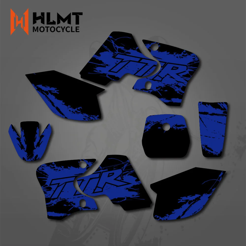 HLMT Team Background Graphic Sticker Decals Kit For Yamaha TTR90 TTR 90 2000 2001 2002 2003 2004 2005 2006 2007