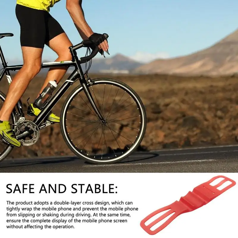 Anti-Slip Security Silicone Band Replacement Silicone Strap for Cell Phone Mount Holder on Bike/Bicycle/Motorcycle/Handlebar