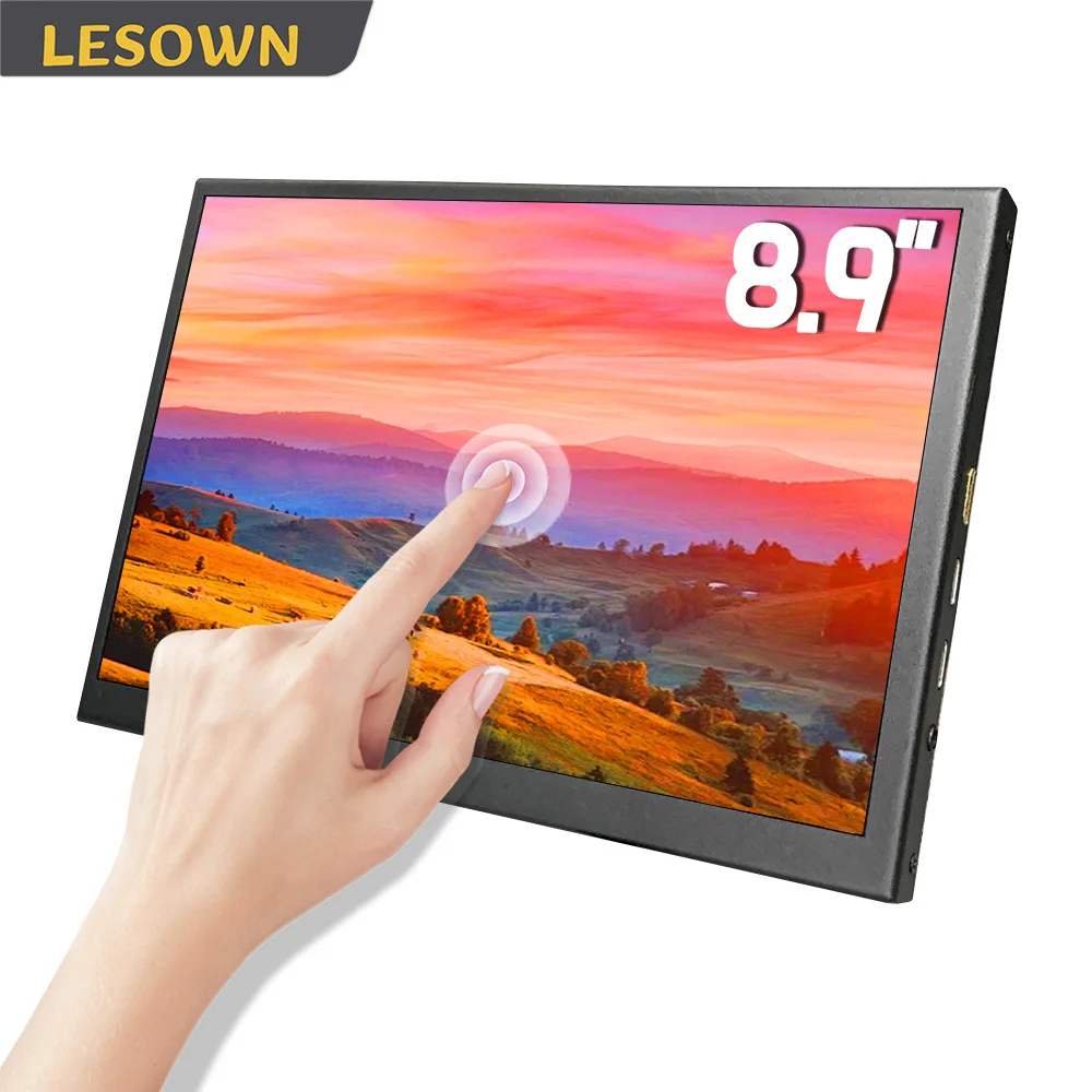 

LESOWN Легкий 8,9-дюймовый ЖК-дисплей 1920x1200, ультратонкая IPS-панель, внешний дисплей, портативный монитор USB‐C для ноутбука с удаленным обучением