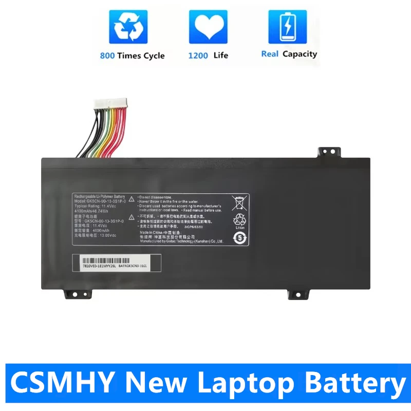 

CSMHY Original 4100mAh GK5CN-00-13-3S1P-0 Аккумулятор для MECHREVO X8Ti Z2 MACHENIKE T90 Plus T90-T3p F117-B GK5CN4Z GK7CN6Z