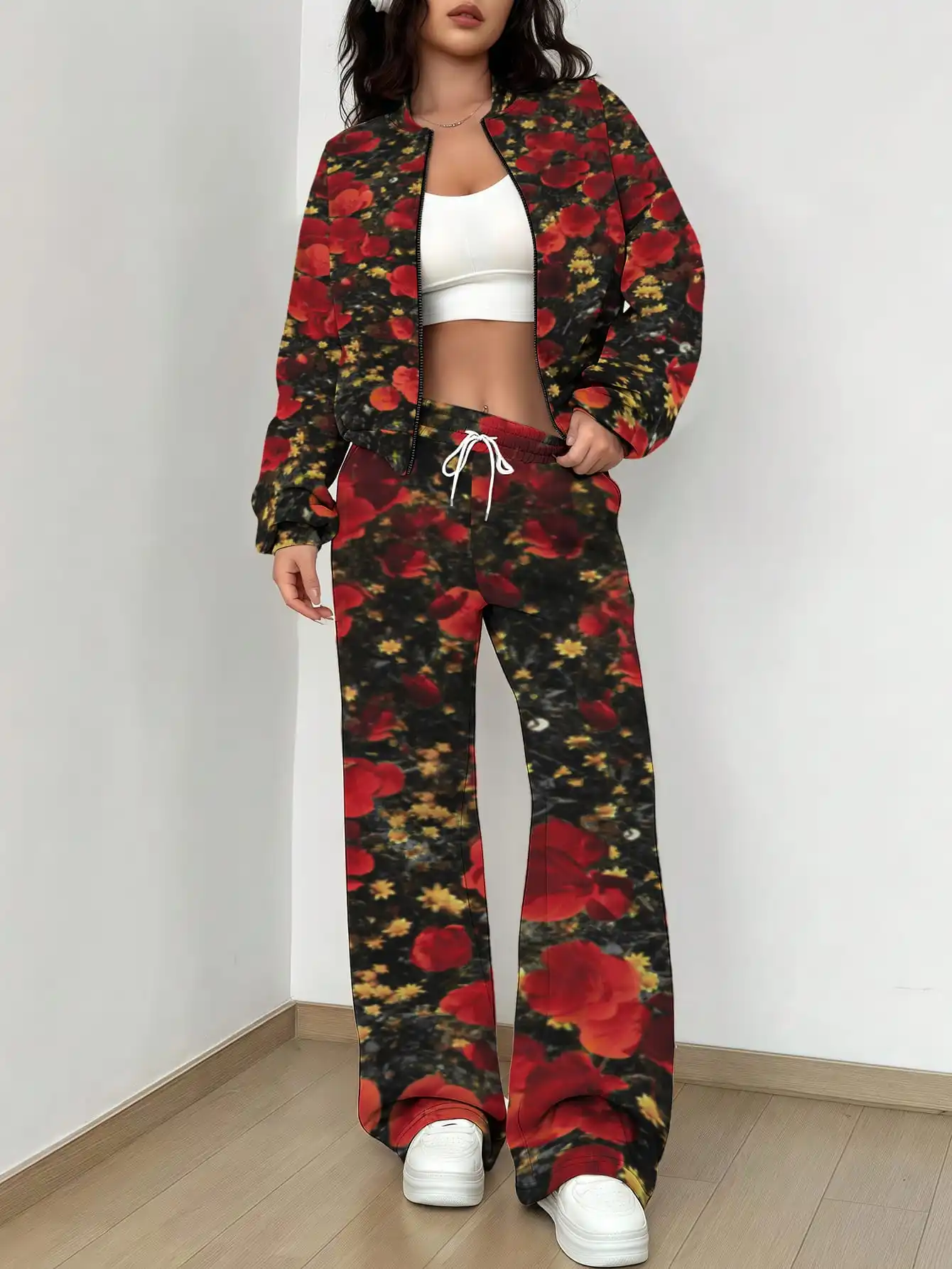Nuovo abito uniforme da baseball da donna per la primavera e l'autunno Comodo stile bohémien con motivo casual 3D