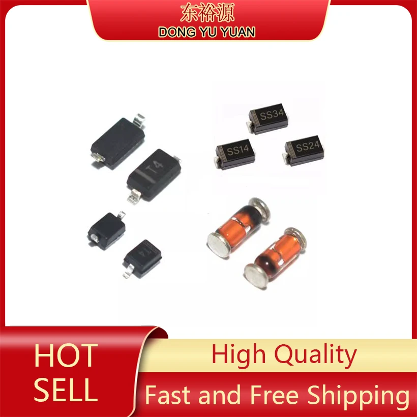 Free Ship 100PCS Diode 1N4148 1N5819 RS1M RS2M US1M US1K 1SS355 SMD SMA IN  1N4001 M1 1N4005 M5 1N4007 M7 1N4004 M4 SR160 1N4148