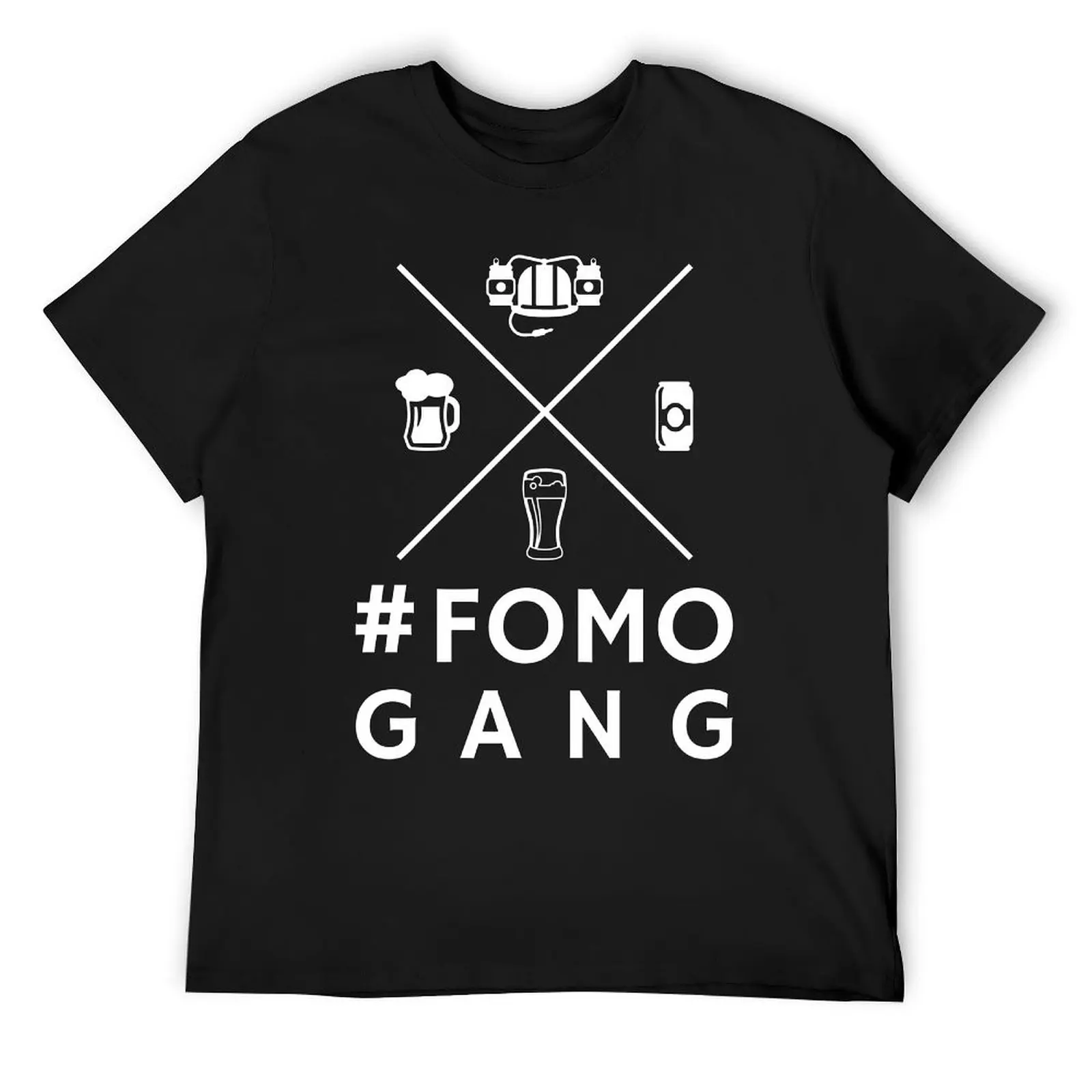 FOMO Gang klasik T-shirt segar olahraga kaus atasan lucu grafis lucu baru kebugaran ukuran Amerika Serikat