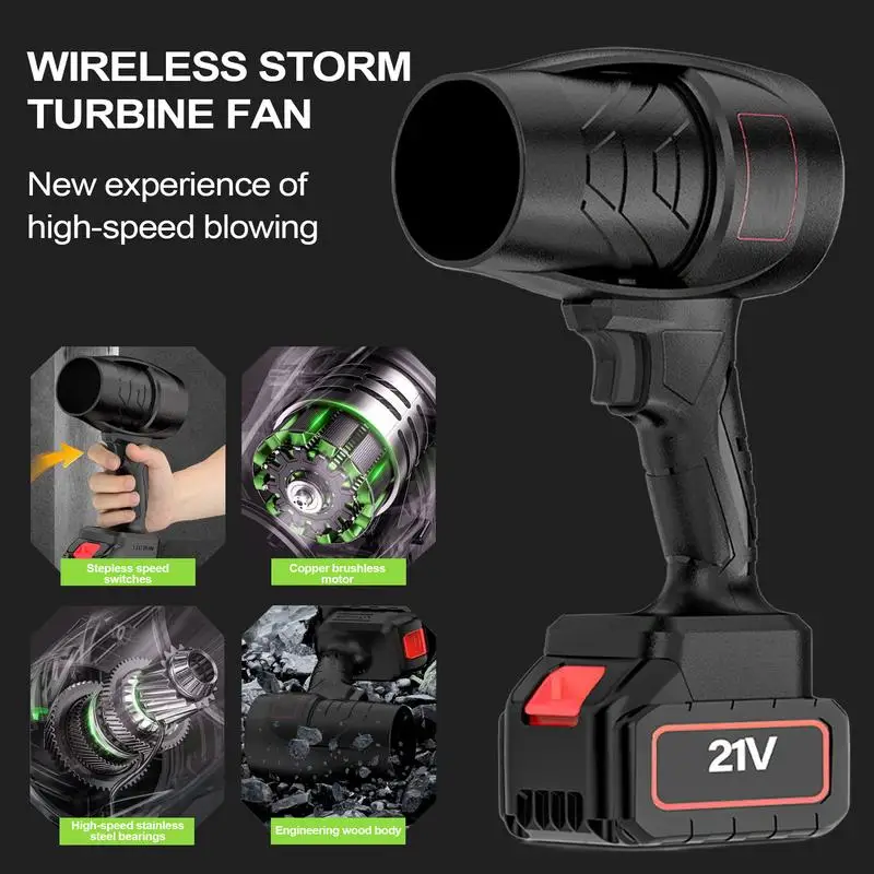 

Вентилятор для листьев Беспроводной беспроводной ручной портативный пылеуловитель Сжатые пылесосы для очистки желобов Очистка снега Ландшафтный дизайн