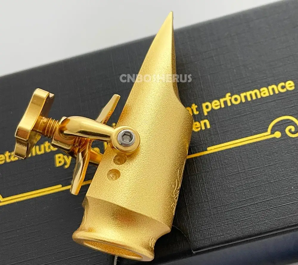 Hot sale screw Metal Saxophones Mouthpiece For Soprano Saxophone Satin Gold plated 5 - 9