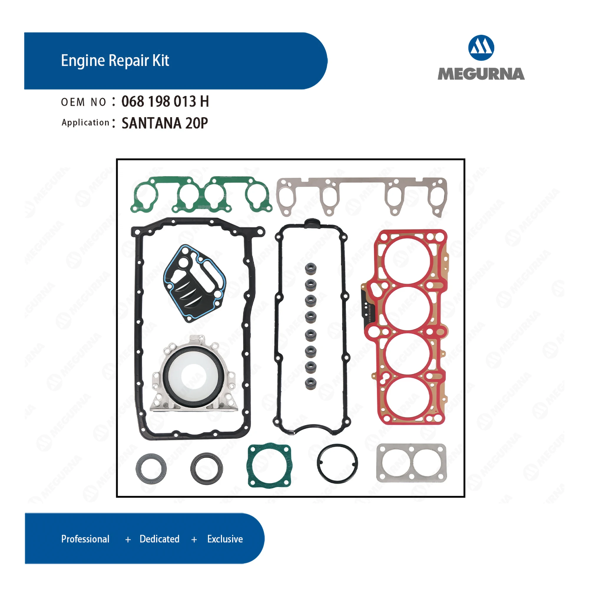 

Engine Part Cylinder Head Rebuild Full Gasket set Repair Kit fit 1.8L 2.0L Gas for VW beetle Multivan Lavida Passat Golf Santana
