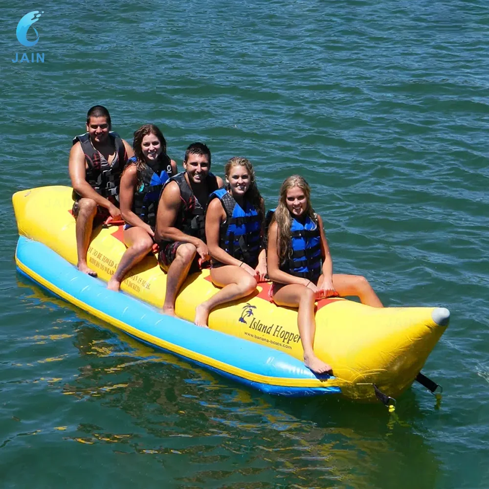 

Inflatable Banana Boat, Outdoor High-Traction Floating Banana Boat, Water Park Amusement Surfing Equipment, 5 people